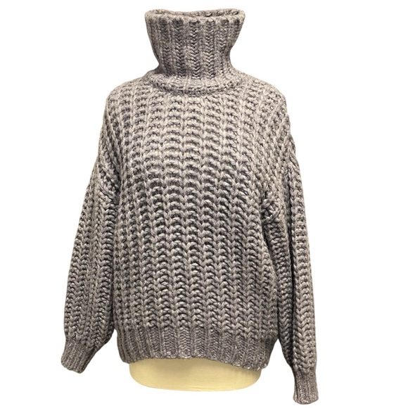 Anine Bing Open Weave Turtleneck Swweater - Picture 1 of 6